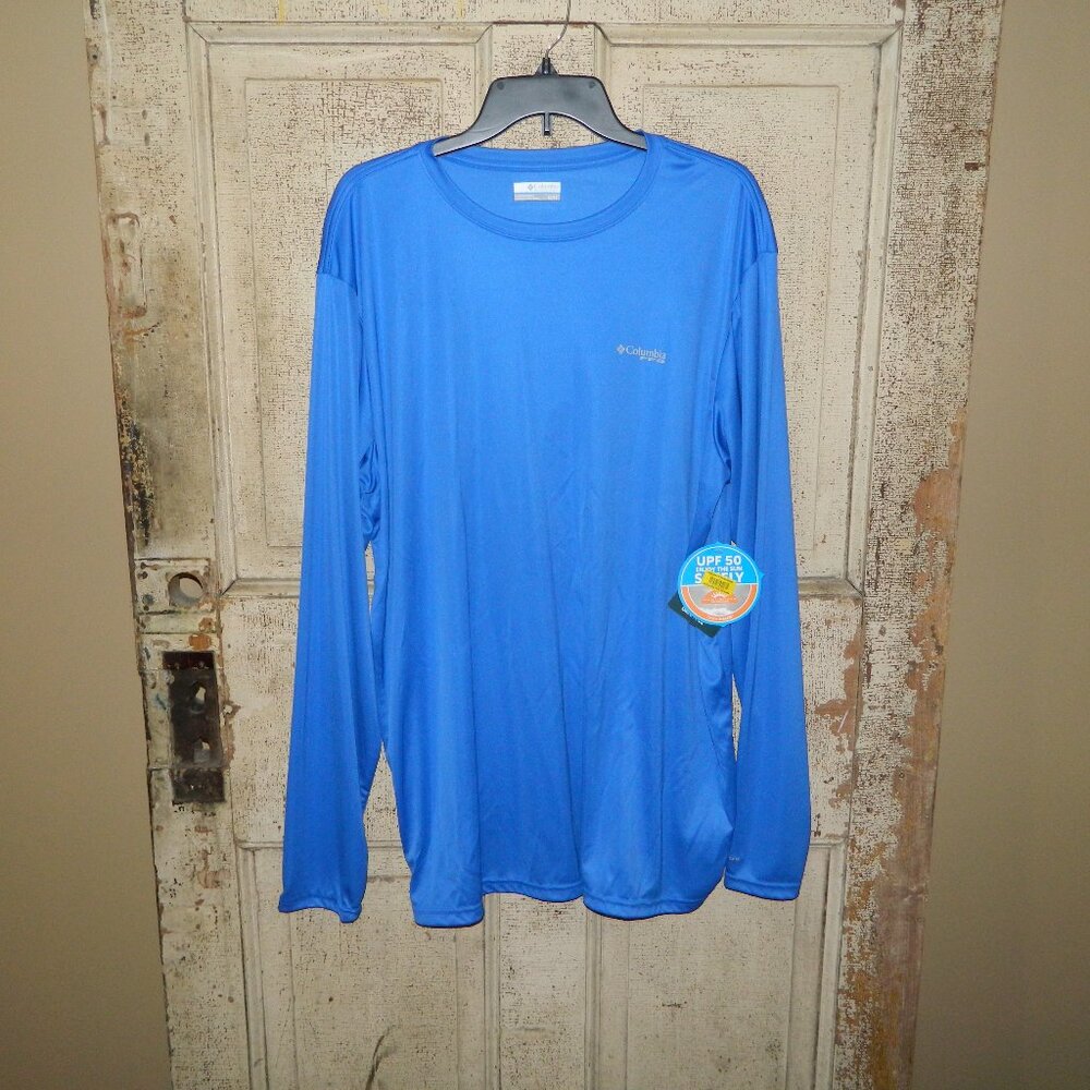 Columbia PFG Terminal Tackle Triangle State Long Sleeve Shirt USA Flag XL (E-13)